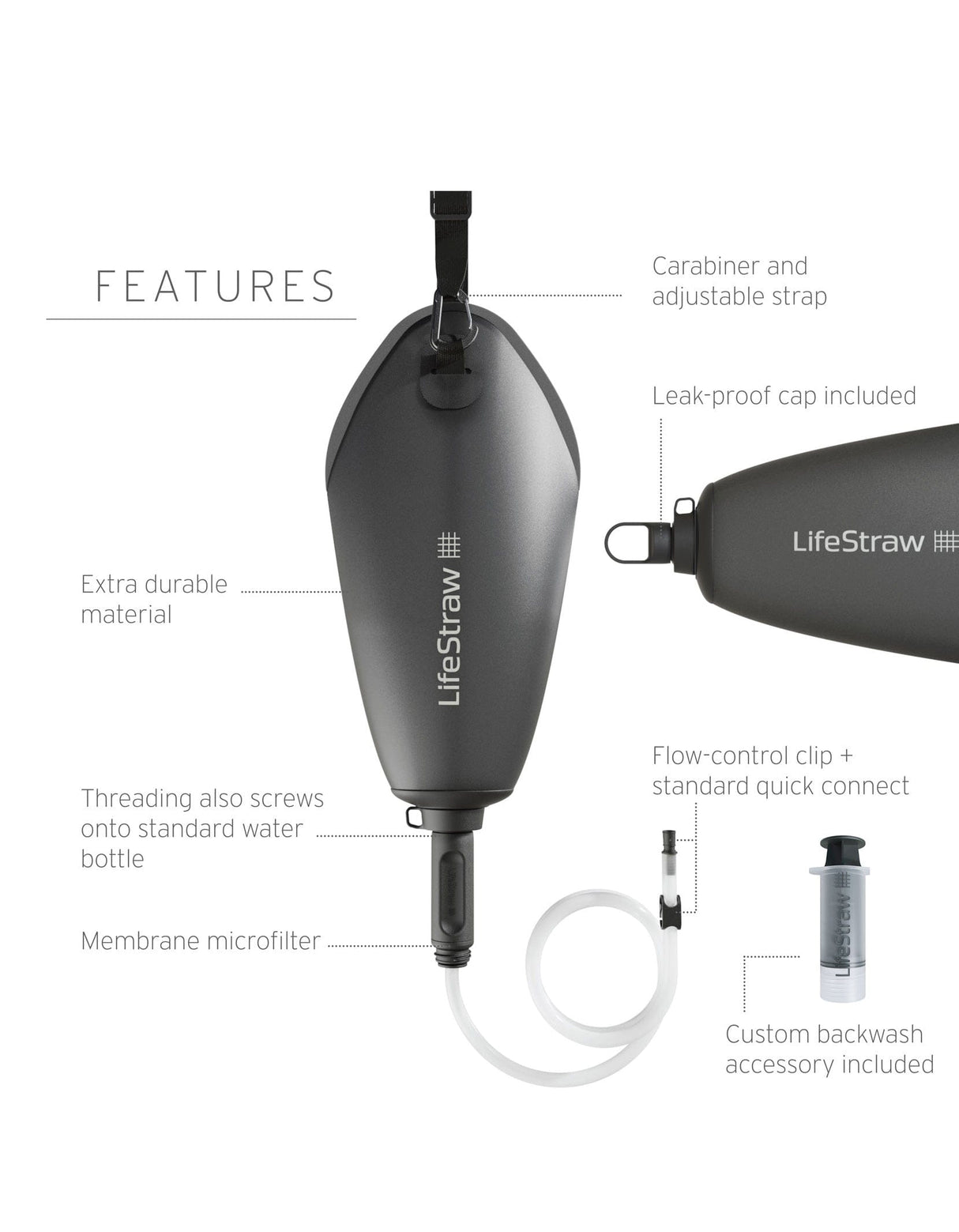 Lifestraw Water Treatment Gravity Filter System Peak Series