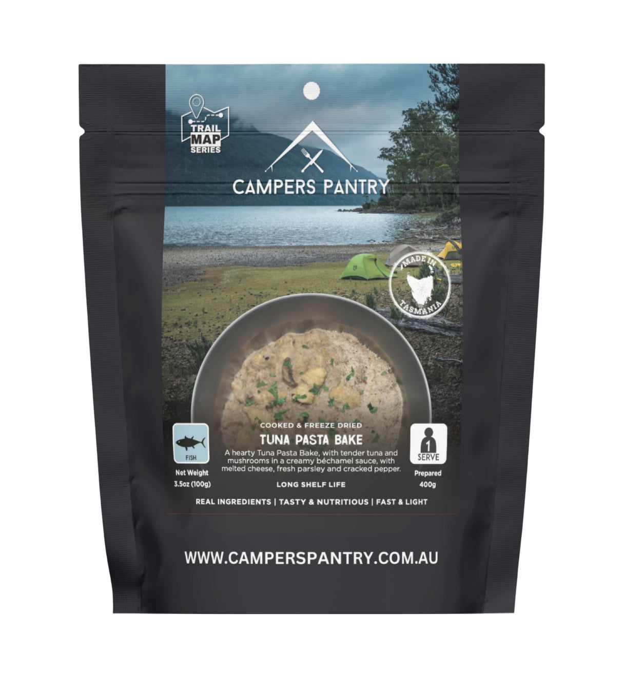 Campers Pantry Dehydrated Meals Single Serve / Tuna Pasta Bake Freeze-dried Expedition Meals CPTB10024