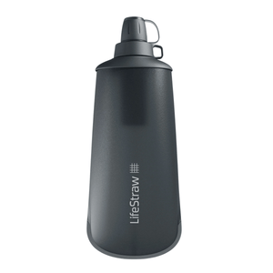 Lifestraw Water Treatment 1 L / Dark Mountain Gray Collapsible Squeeze Bottle With Filter Peak Series